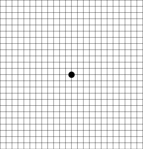 grille d'amsler symptome trou maculaire